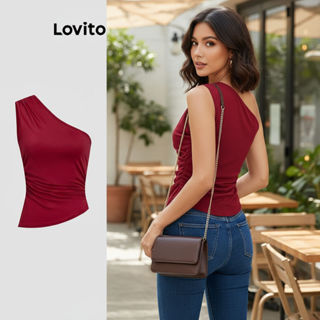 Lovito Regata Feminina Casual Assimétrica Verão L120ED395\2 em Oferta na Shopee
