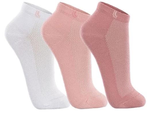 Meias Femininas Originais Para Homens E Mulheres-Pacote De 3 Pares | Algodão Respirável Com Padrões Delicados (Preto , B