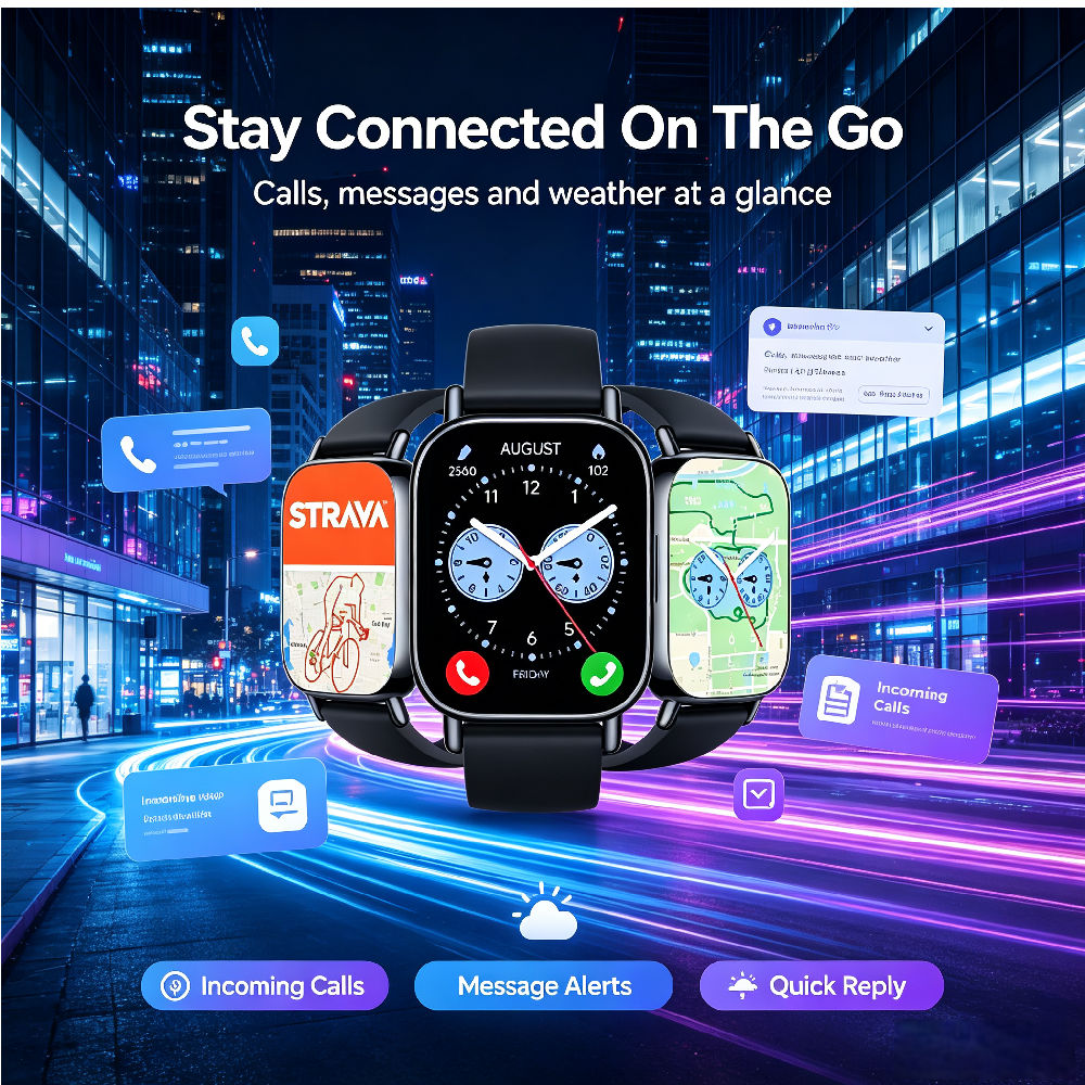 TechLife Smartwatch Watch 5 Lite Tela AMOLED Opções de cor Preto Dourado Versão Global