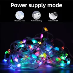 Saimili 20M Dreamcolor Luzes De Natal Corda Ws2812B Rgbic Iluminação Endereçável Festa De Casamento Guirlanda Decoração