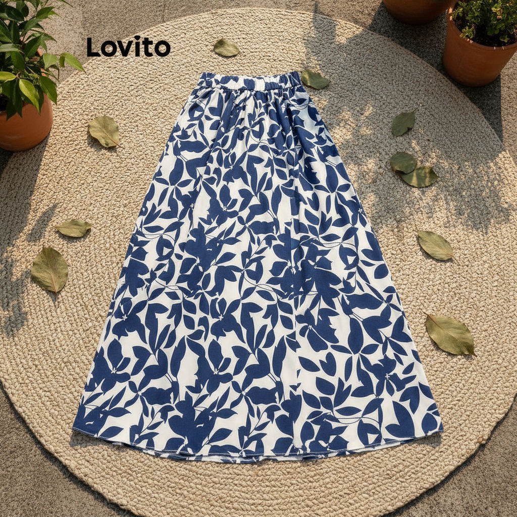 Lovito Saias Elegantes Com Estampa Floral Para Mulheres L118ED017\2 em Oferta na Shopee