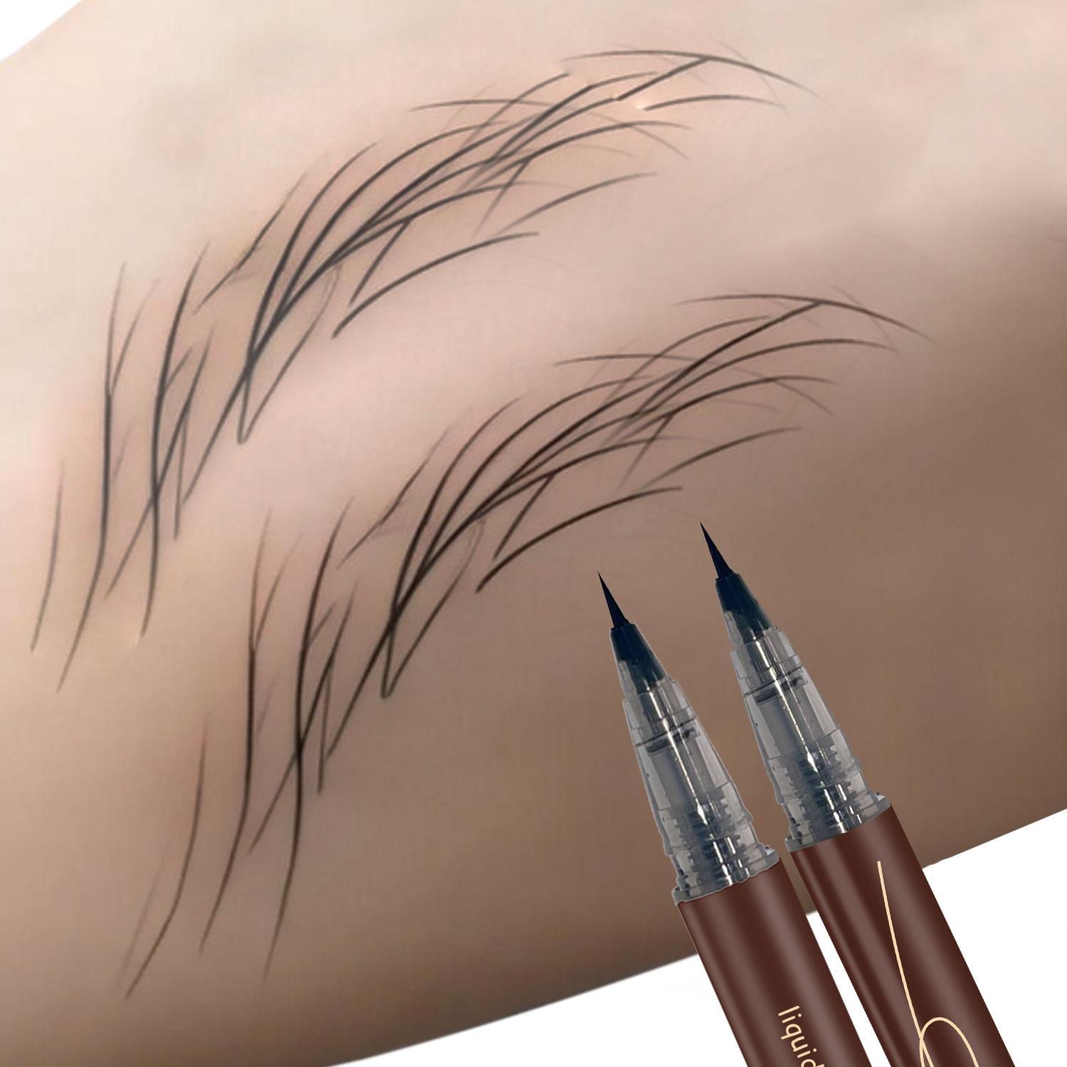 Caneta para Sobrancelhas Ultra Fina Extra Slim 0.005mm à Prova d'Água Profissional à Prova de Suor Lápis Líquido de