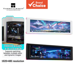Thermalright TROFEO VISION 9.16 Preto ARGB Monitor 9.16 Polegadas 1920x480 USB-C Magnético PC Display