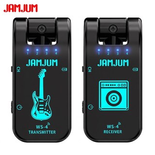 Sistema de guitarra sem fio recarregável WS-4, transmissor e receptor de áudio de 8 canai…