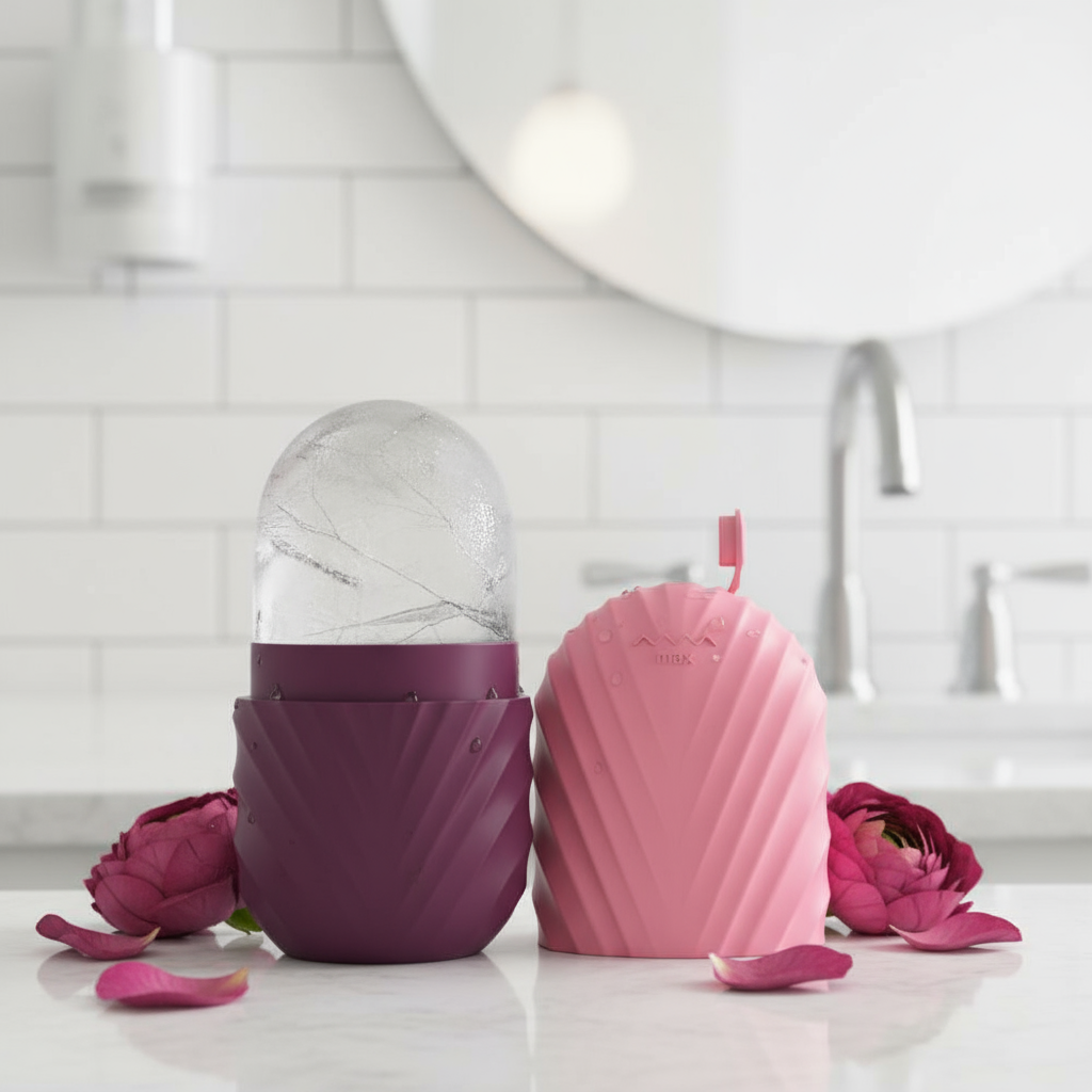 Rolo de Resfriamento Facial com Bola de Gelo de Silicone Reutilizável para Alívio de Inchaço - Sem Necessidade de