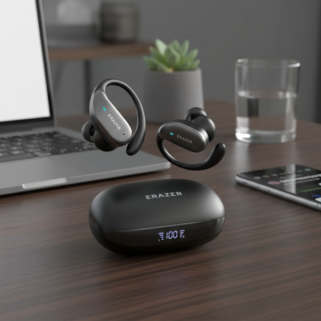 Lenovo Erazer XT80 PRO Fones de Ouvido Esportivos Sem Fio Bluetooth 5.4 com Microfone LED à Prova d'Água HiFi