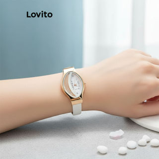 Lovito Relógio Feminino Casual Quartzo Estampa Pele de Cobra com Strass Assimétrico e Versátil LFA78161 em Oferta na Shopee