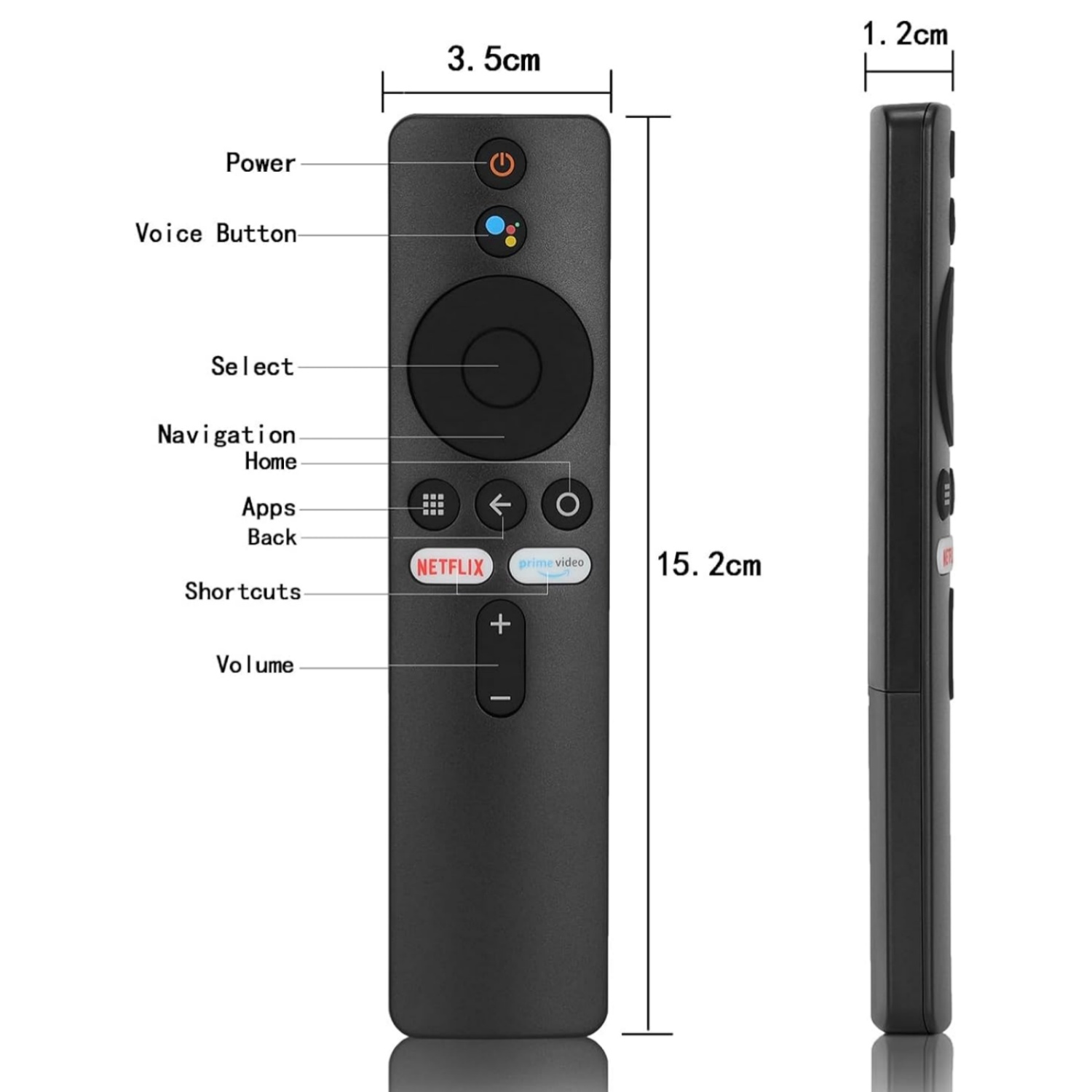  Controle Remoto de Voz Compatível com Xiaomi-Mi-TV Stick Box S/4S/4K para XMRM-006