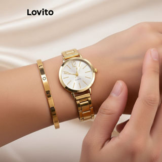 Lovito Relógio Feminino Casual de Quartzo LFA12595 - Elegância Sutil para o Dia a Dia em Oferta na Shopee