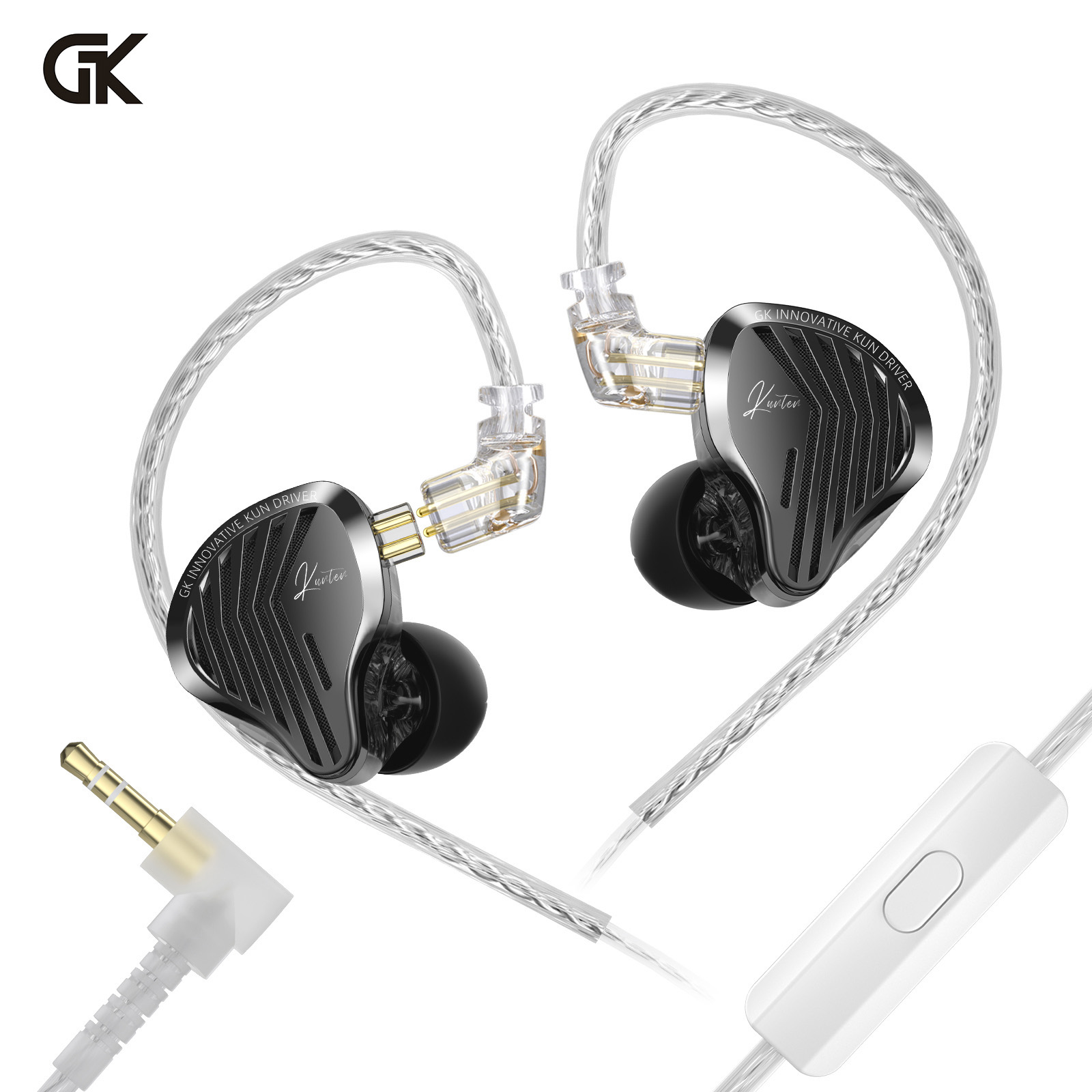 GK KUNTEN Fones De Ouvido Geração Driver Dinâmico Unite Headests HiFi Music DJ IEMs KZ Uso Diário Viagem Comutar De Trab