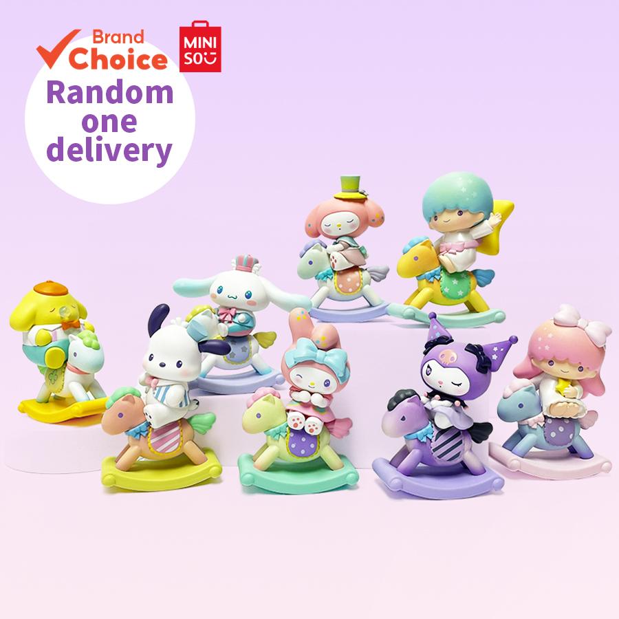 MINISO sanrio “coração infantil carrossel” série - kuromi & cinnamoroll & mais figuras colecionáveis aleatórias 7cm ×