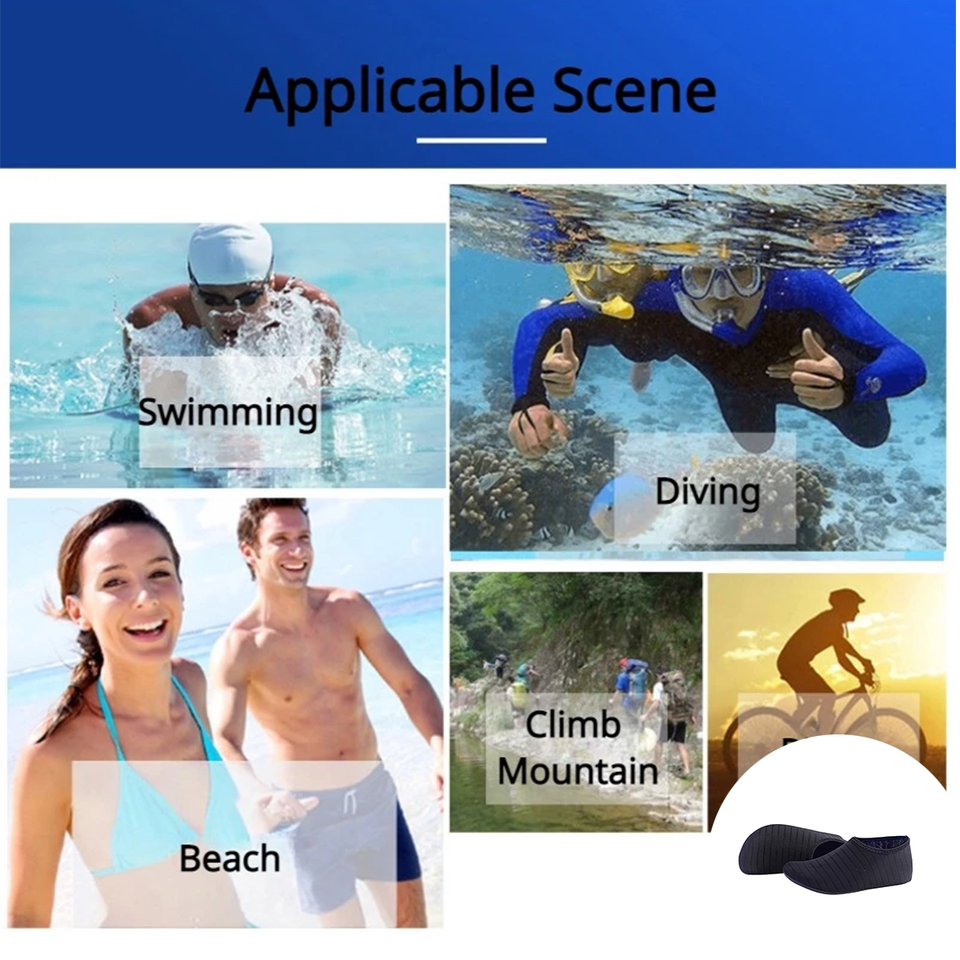Sapatos E Meias De Praia Para Mergulho Com Snorkel – De Vadear Antiderrapantes De Secagem Rápida Homens Mulheres