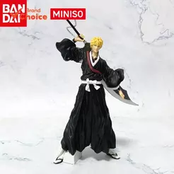Figura anime 21 cm Bleach: Ichigo Kurosaki, Aizen, estátua PVC, decoração colecionável de mesa, presente para crianças