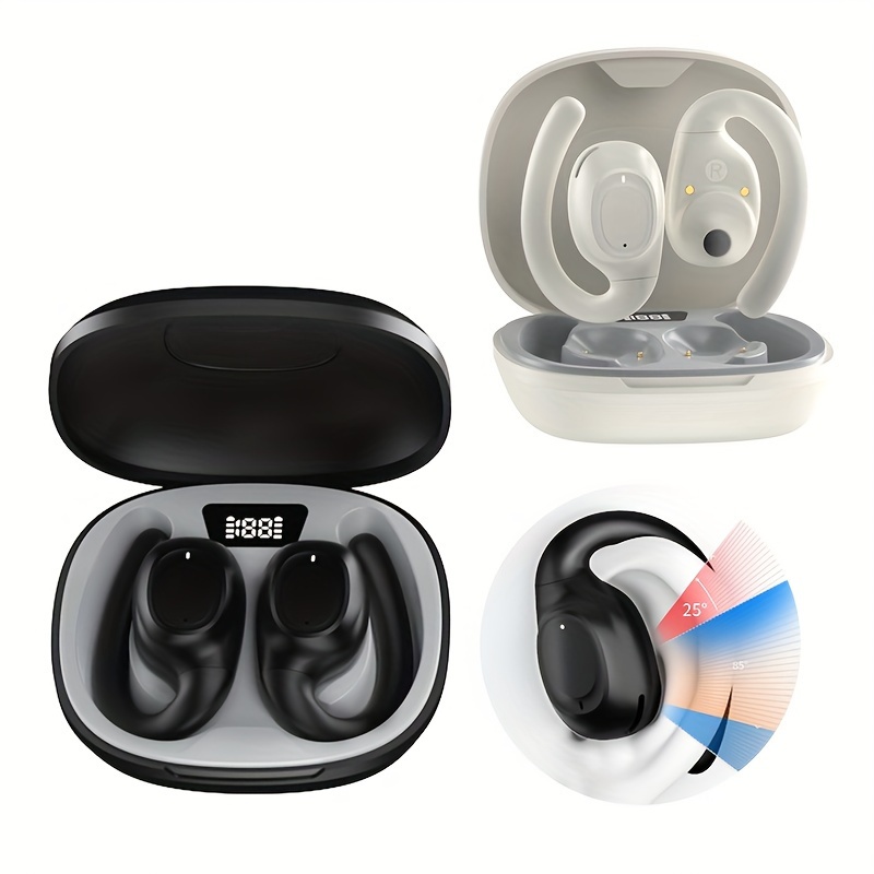 Fones de Ouvido Abertos OWS Fones de Ouvido Bluetooth Sem Fio Cancelamento de Ruído ENC com Microfone Fones de Ouvido