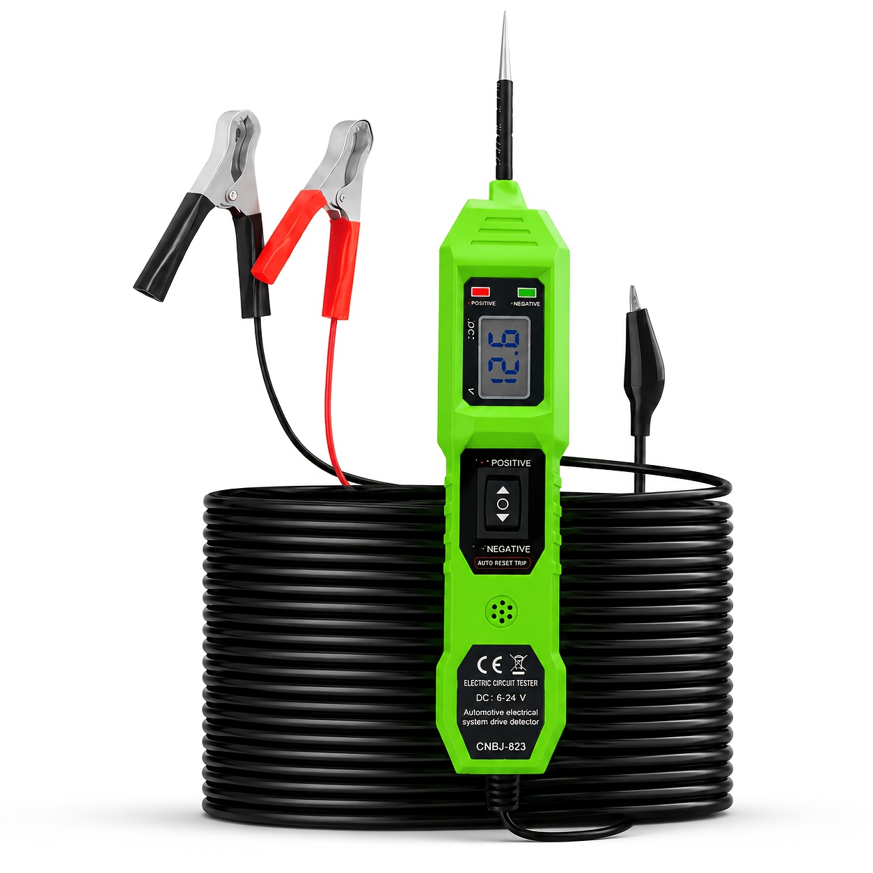 Cnbj 823 Testador De Circuito Digital 6-24v LCD Ferramenta De Diagnóstico De Teste De Sonda De Tensão Para Carros E Cami — imagem 2 de 2