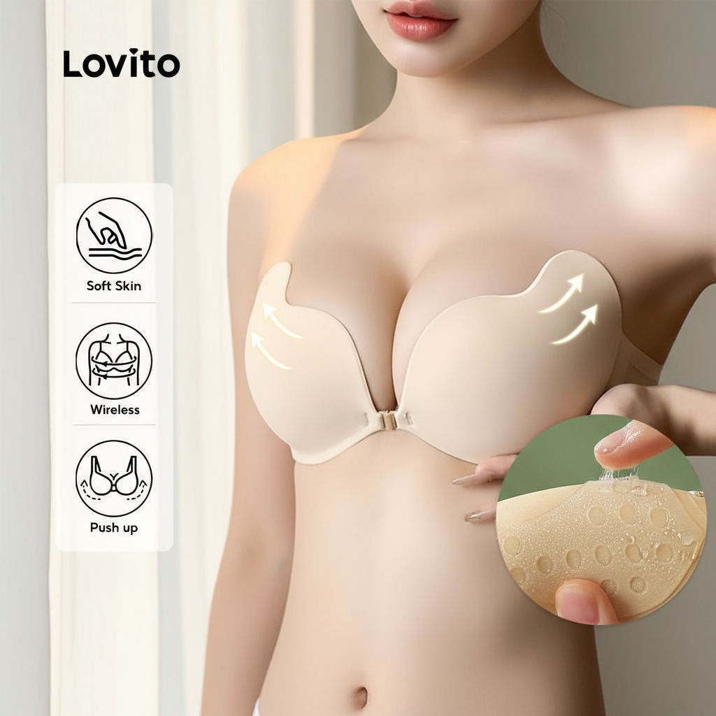 Lovito Lingerie Básica e Sexy em Tons de Damasco para Mulheres, Perfeita para Todas as Estações LNE107X040 em Oferta na Shopee