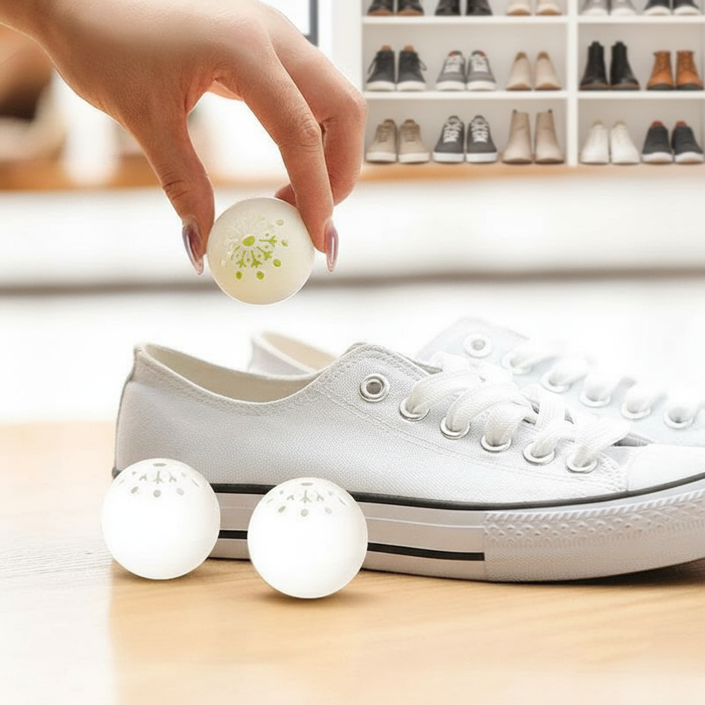  6 Bolas Desodorizantes para Sapateira com Eliminação Duradoura de Odores e Aroma Fresco para Closets
