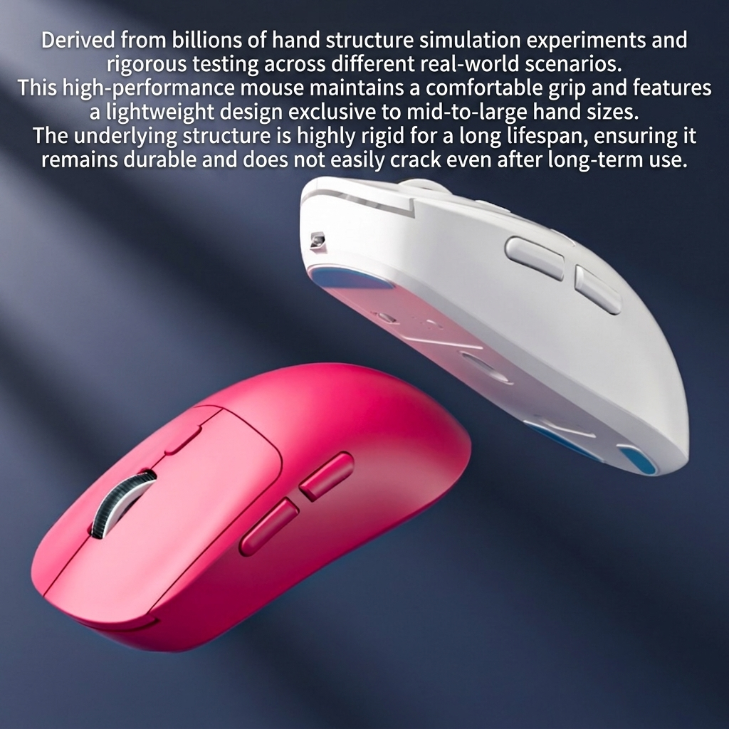 HXSJ 348 Mouse Gamer Bluetooth Sem Fio BT5.3 Leve Ajustável 10000 DPI Compatível com Desktop e Notebook