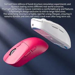 HXSJ 348 Mouse Gamer Bluetooth BT5.3 Sem Fio, Leve, Ajustável 10000 DPI, Compatível com Desktop e Notebook