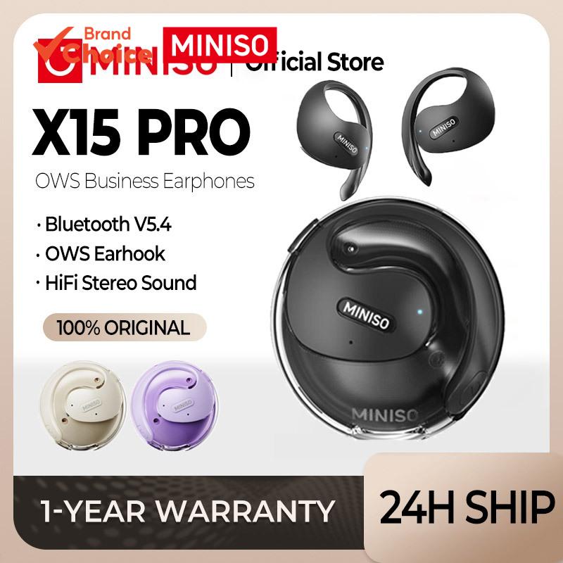 MINISO X15 Pro OWS Fones de Ouvido Abertos Bluetooth Esportivos com Microfone à Prova D'água HiFi Estéreo sem Fio