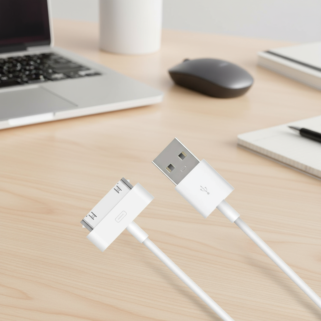 Cabo de Carregamento e Transferência de Dados 30 Pinos para iPhone 4/4s/3G/3GS, iPad 1/2/3, iPod Nano/Touch e