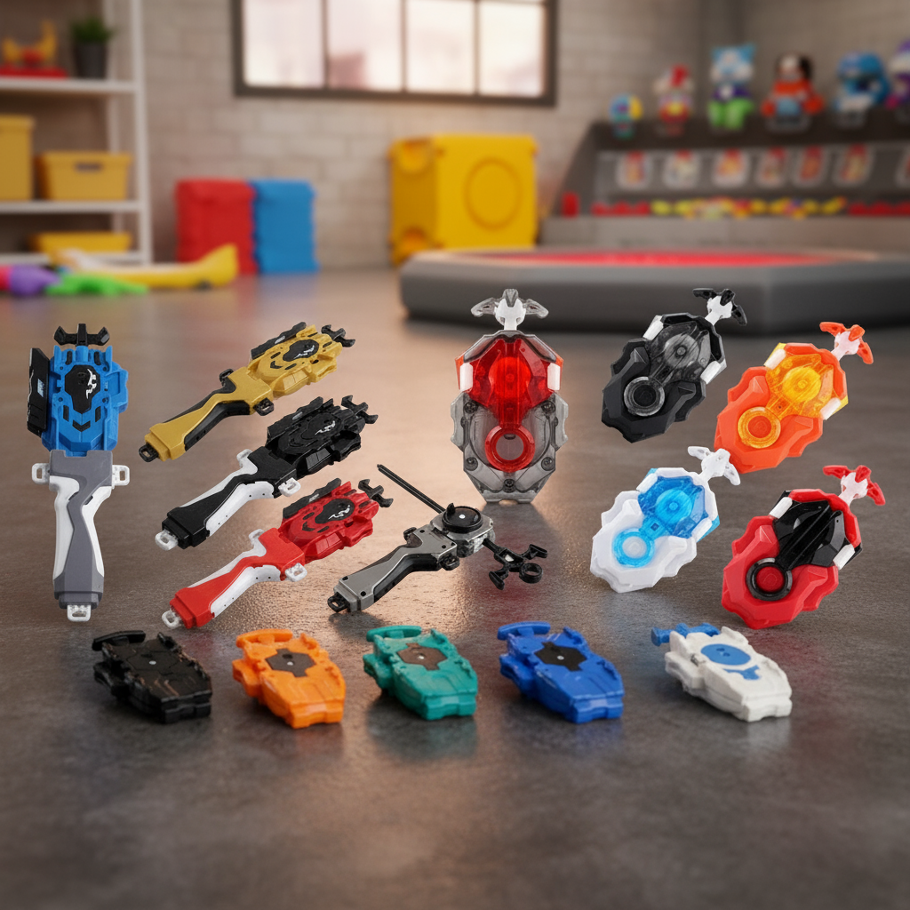 Lançador de partida Beyblade Burst com cabo de corda e empunhadura para brinquedos infantis para meninos.
