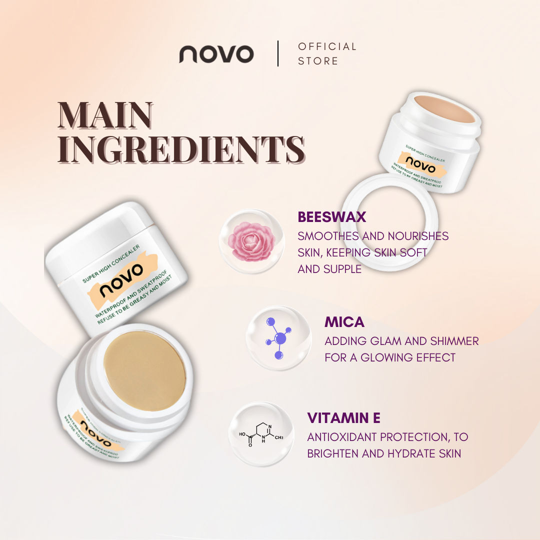NOVO Creme Corretivo de Alta Cobertura, Impermeável à Prova de Suor, Longa Duração, Nutritivo, Corretivo de Base Sem · foto 2