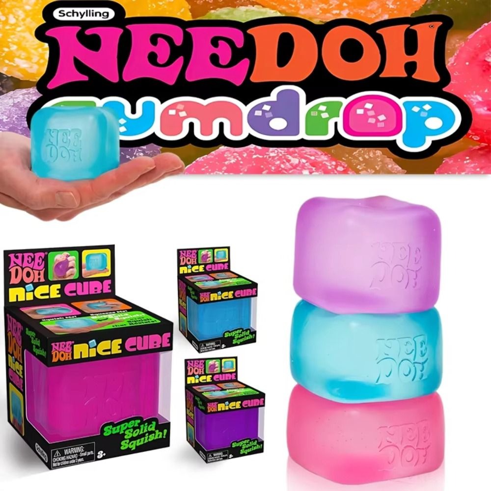 TPR Squeeze Brinquedo Sensorial Maltose Bloco De Cubo De Gelo Para Alívio Do Estresse Ventilação Jogar Presente Inverno 
