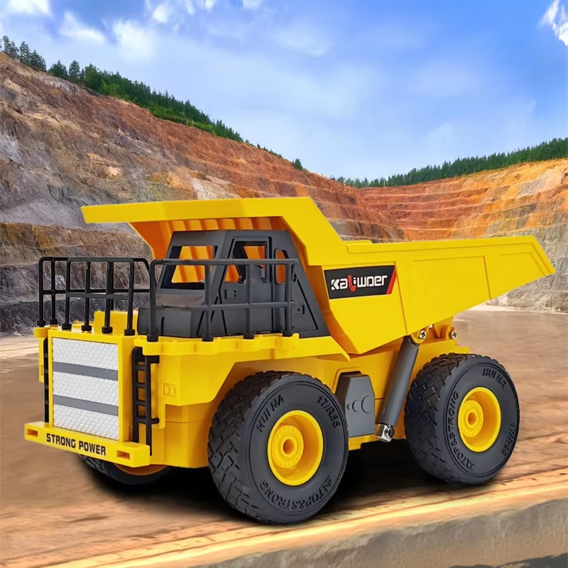 Escavadeira RC Recarregável com Controle Remoto - Veículo de Construção de Brinquedo para Crianças, Caixa de Areia e