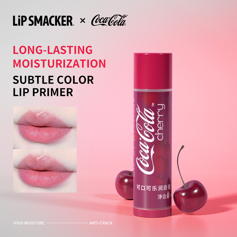 Bálsamo Labial Lip Smacker x Coca-Cola Cherry Coke , Hidratação Profunda E Nutritivo , Primer Para Base , Lábios Suaves