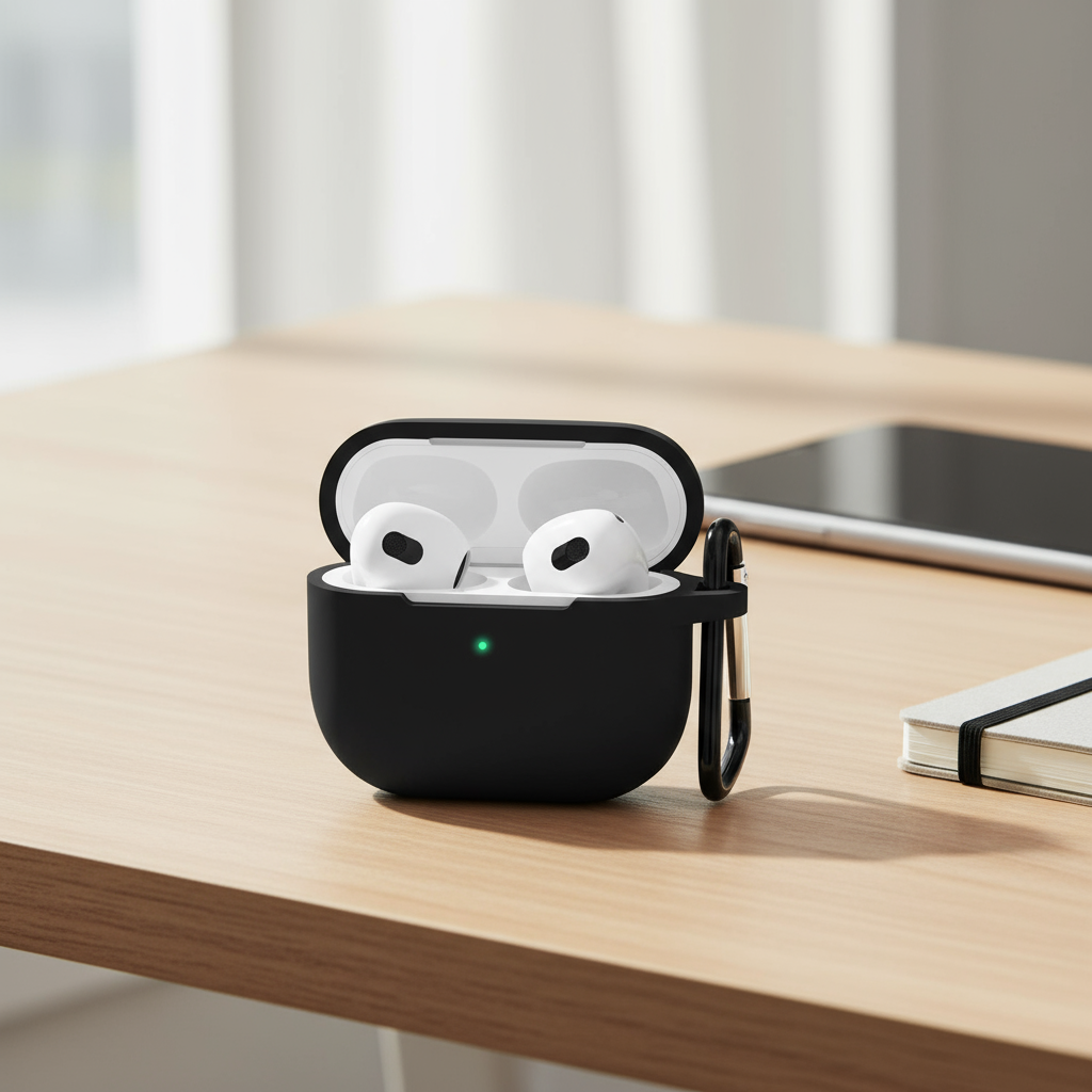 SPRISE Capa Protetora de Silicone Macio para AirPods 3, Compatível com Carregamento Sem Fio, Capa de 3a Geração 2021