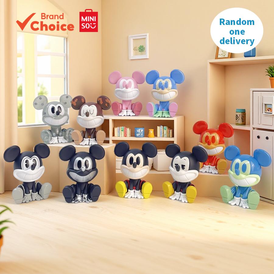MINISO  Série Laughing Attraction do Mickey Mouse da Disney - Figura Caixa Ícone Divertida Surpresa Boneca Caixa Cega