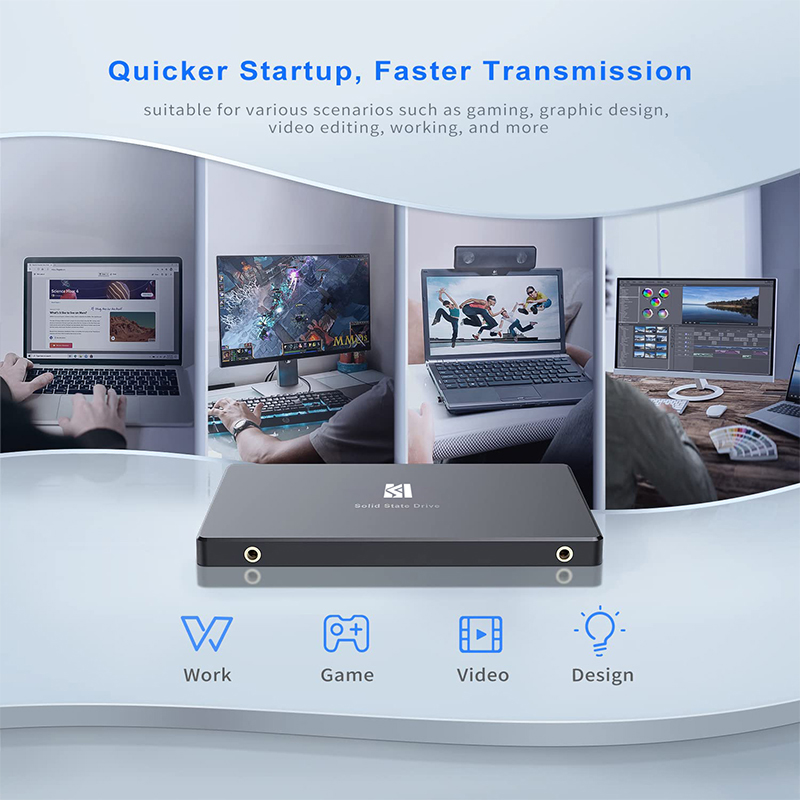 SSDs SATA III de alta velocidade, de 120 GB, 128 GB, 240 GB, 256 GB, 2,5 polegadas, adequadas para computadores desktop — imagem 2 de 2