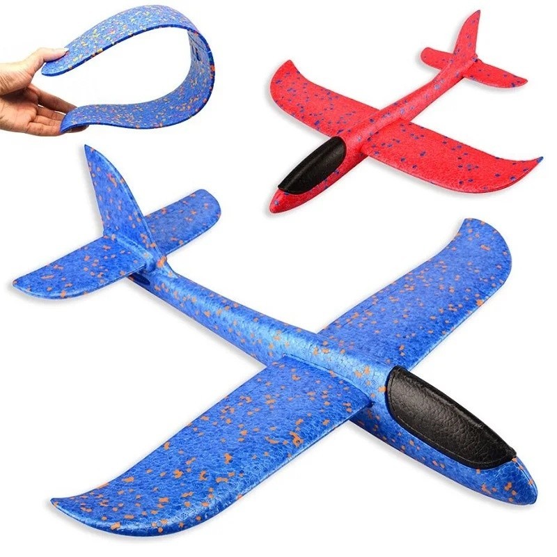 50cm Avião de Brinquedo com LED Extra Grande de Espuma Avião Lançado à Mão Presente para Meninos