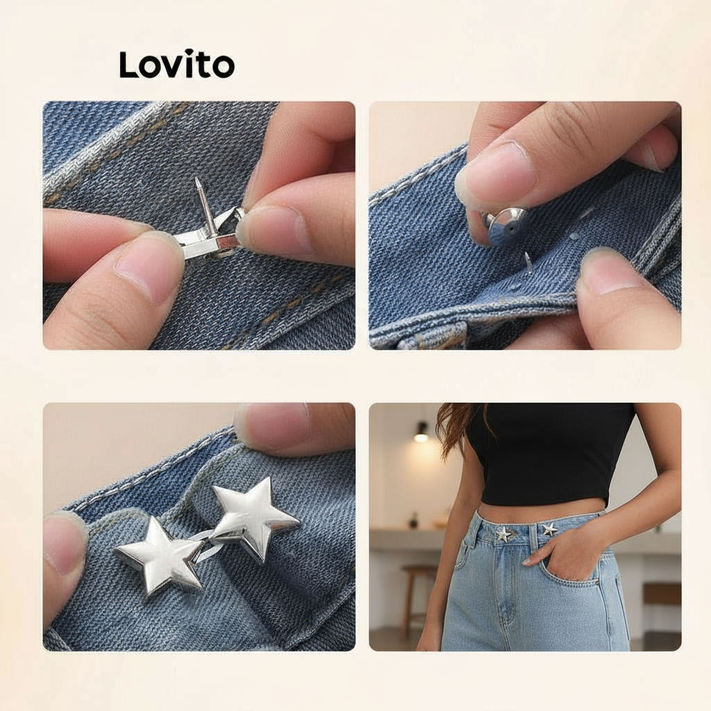 Lovito Broches Casuais Broches Estrela Para Mulheres LFA13038\4 em Oferta na Shopee