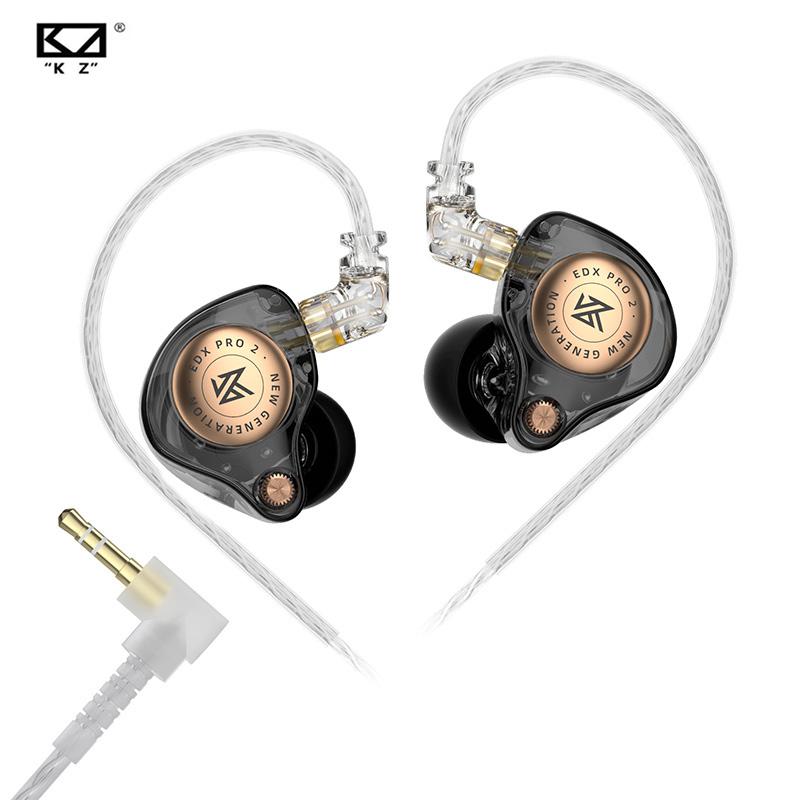 KZ EDX PRO 2 Fone de Ouvido Intra-Auricular Dinâmico, Fone DJ HIFI, Fones de Ouvido, Música, Cancelamento de Ruído, Fone