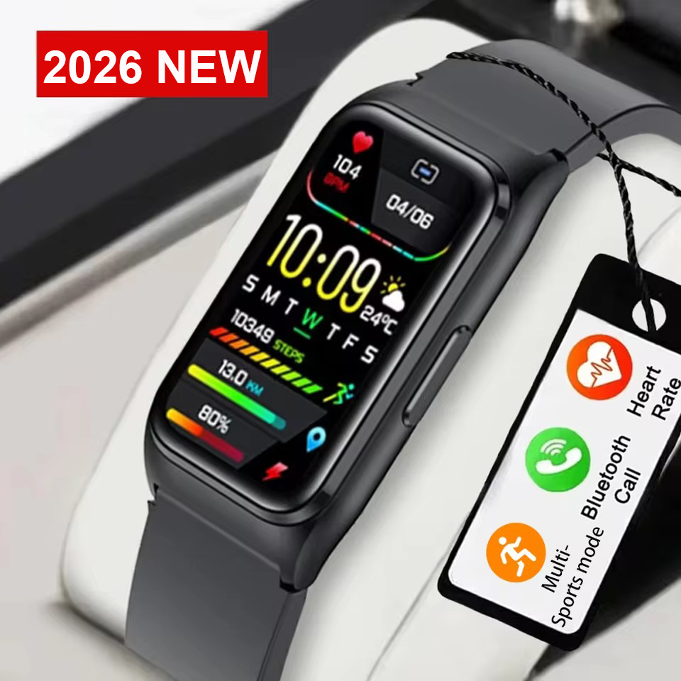 Novo Smartwatch Inteligente com Chamada por Bluetooth, Monitor de Frequência Cardíaca, Monitor de Sono, Lanterna,