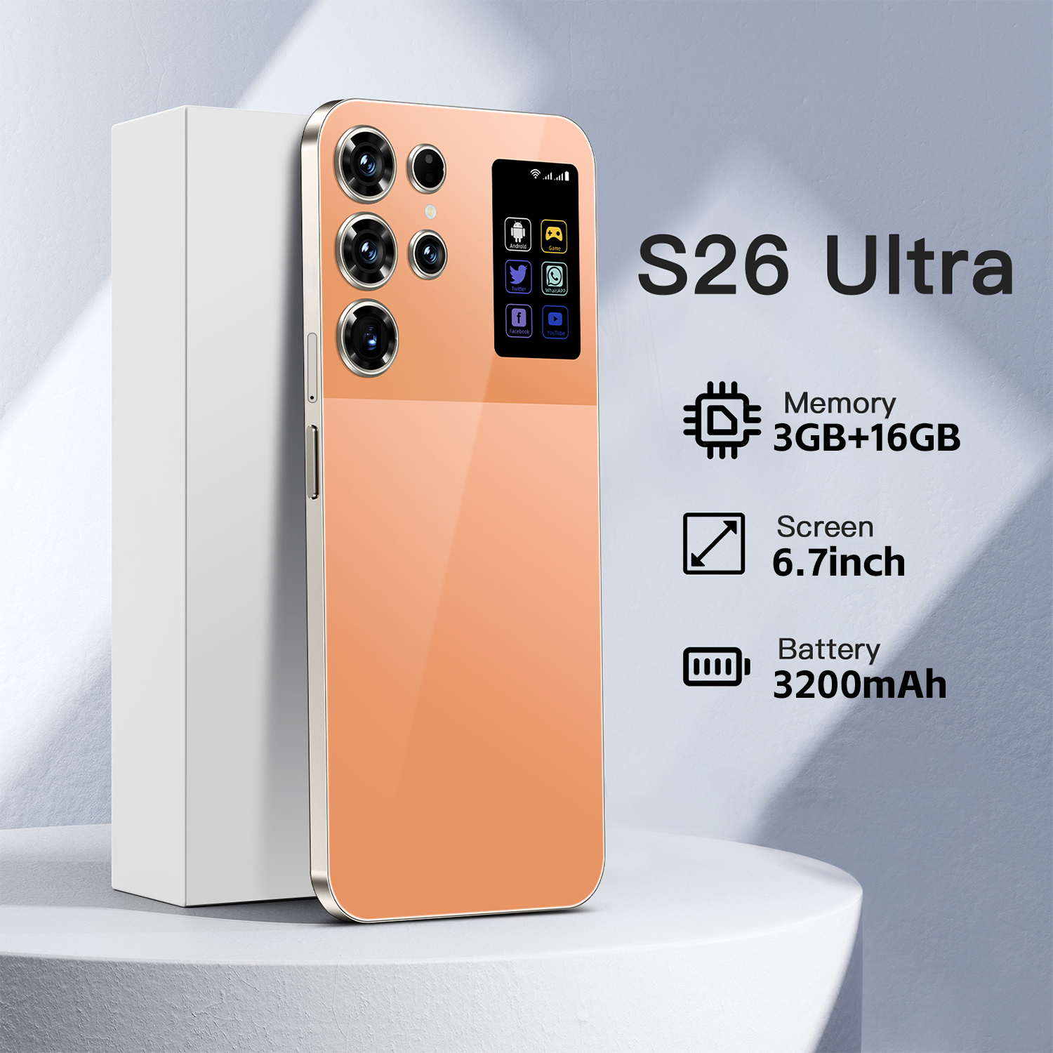 Venda Quente S26 Ultra 5g smartphone 6.7 Polegadas Para Jogos android Telefone dual sim Celular Desbloqueado Original