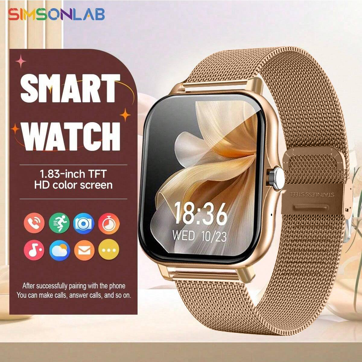 Smartwatch Relógio Inteligente 2025 Bluetooth Chamada Rastreador De Fitness Masculino Feminino Presente Para Android iOS
