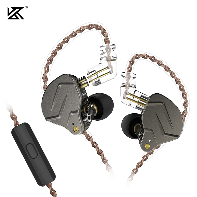 KZ ZSN Pro Fone de Ouvido Intra-Auricular Híbrido 1BA+1DD Graves HI-FI Fones de Ouvido Esportivos com Cancelamento de