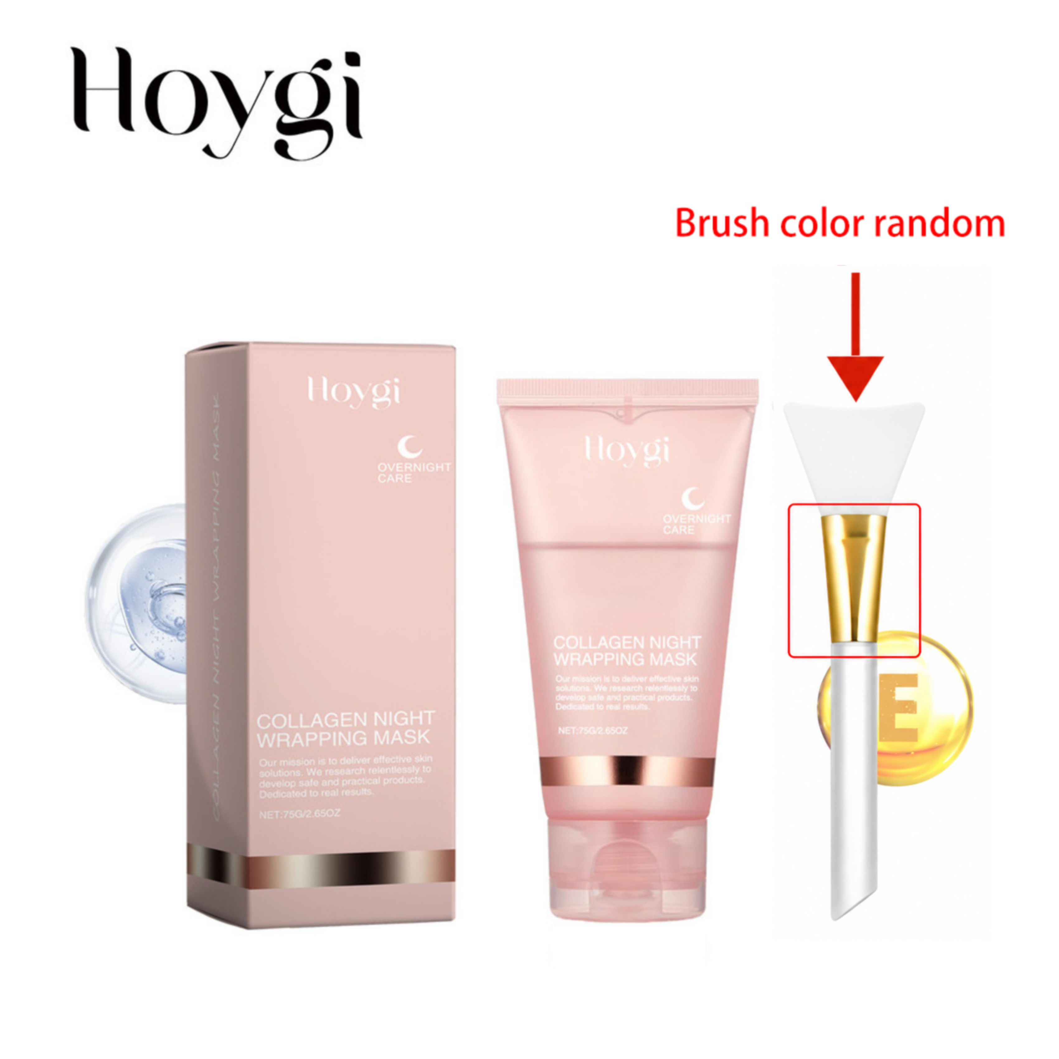 [Fornecimento Fora Da Prateleira] Hoyg i Collagen Tear Mask Puxando Máscara De Limpeza Hidratante Suave 75g