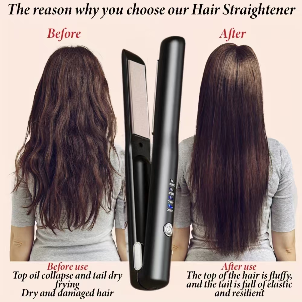 Escova Modeladora Sem Fio 2 em 1 Aquecimento Rápido Alisador de Cabelo Portátil Mini Presente Ideal para Mulheres Uso