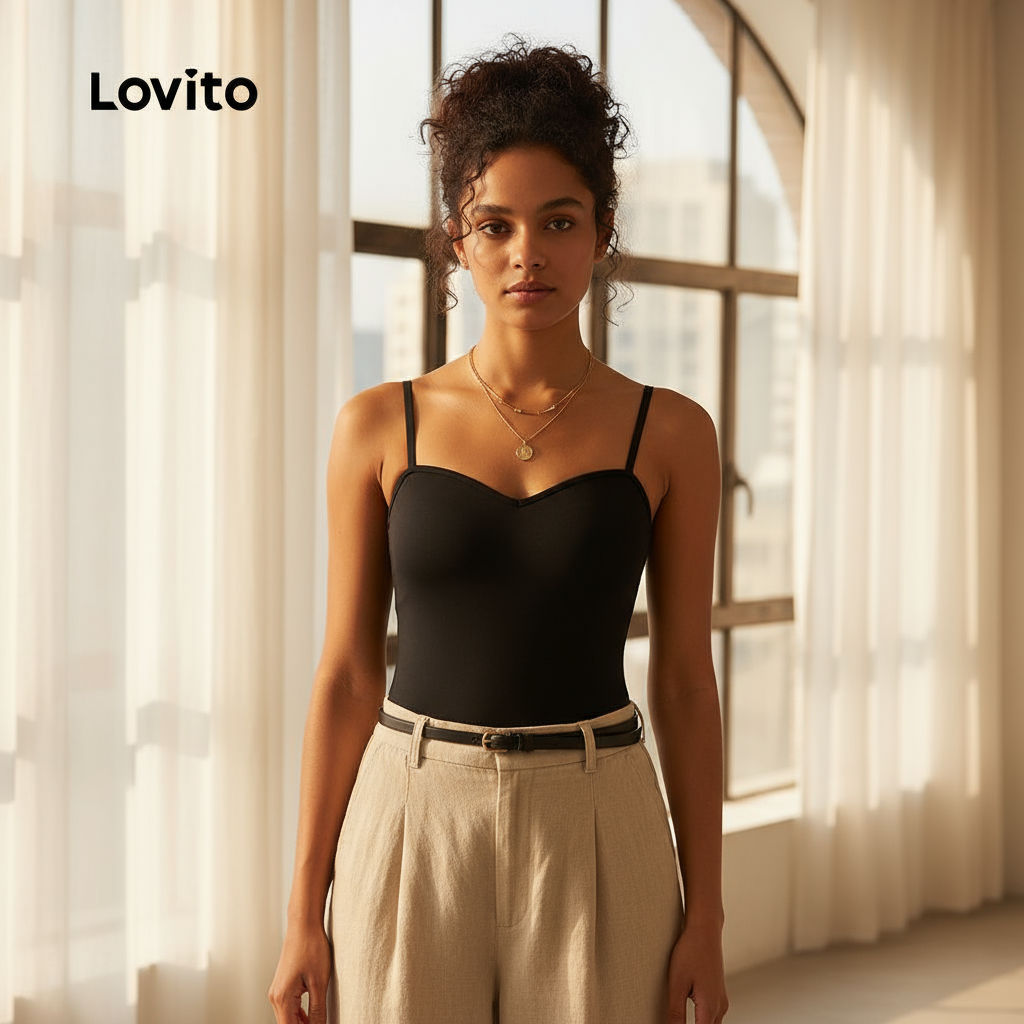 Lovito Body Casual Básico Verão/primavera Para Mulheres L129AD1088\4 em Oferta na Shopee
