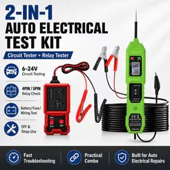 Kit Testador Elétrico Automotivo , De Sonda De Tensão LCD , 12v , Analisador De Relé De Carro , Ferramenta De Diagnóstic