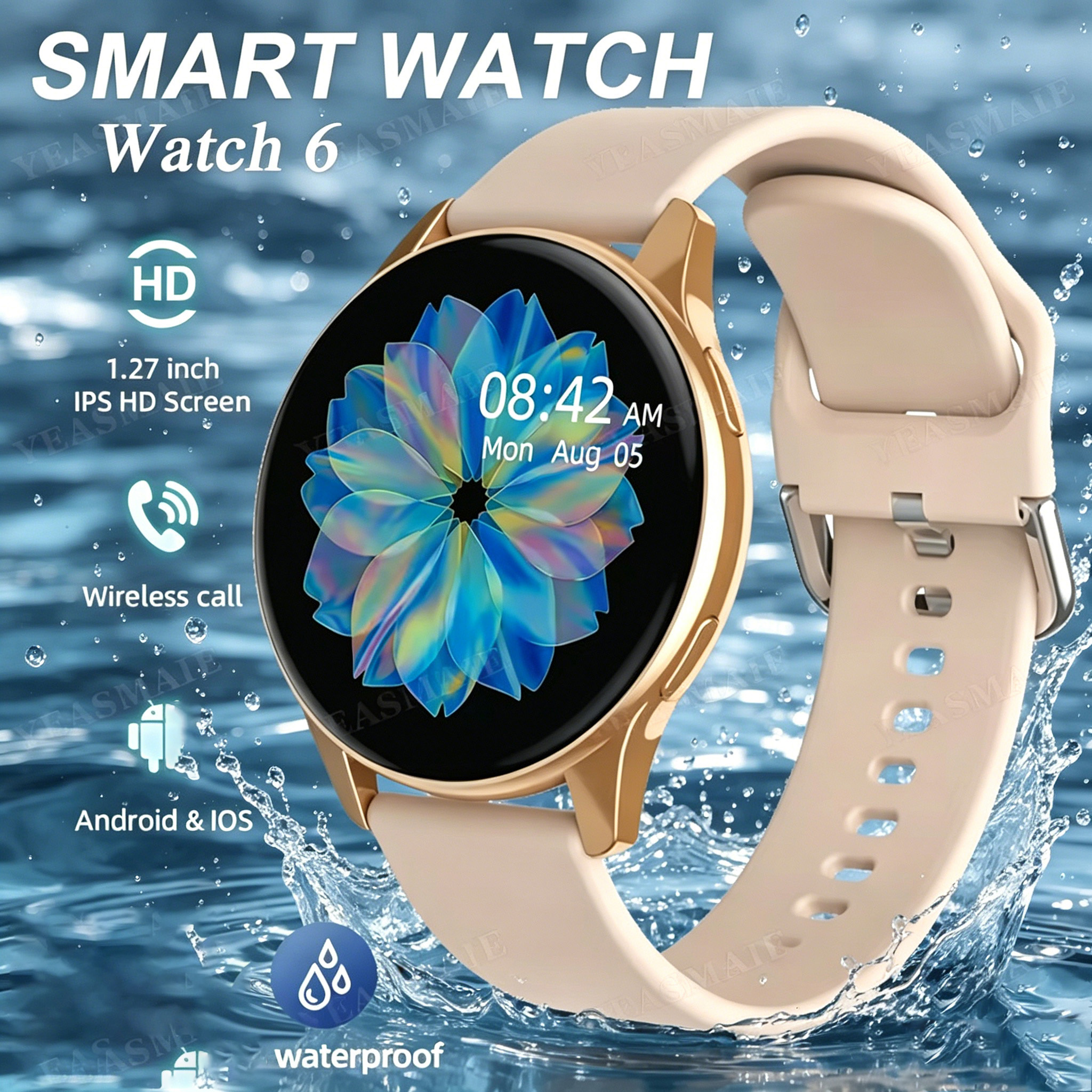 Novas Mulheres SmartWatch Bluetooth Chamada Senhora Relógios Esporte À Prova Dwaterproof Água Sono Relógio Inteligente P
