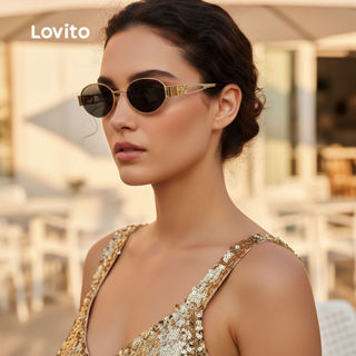 Lovito Óculos de Sol com Armações Largas em Metal Estilo Boho LFA90X048 em Oferta na Shopee