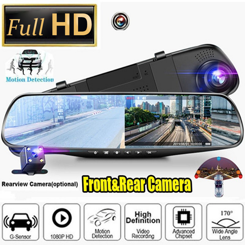 Dash Cam Mirror Dvr Radar Gravador De Estacionamento Para Carro 1080p