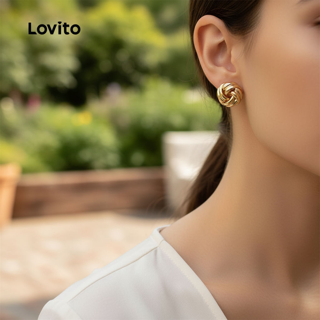 FB82-JUL-B-S925 agulha de prata coreano simples torção atada pequena bola bonito elegante influenciador brincos-ERFB82FX em Oferta na Shopee