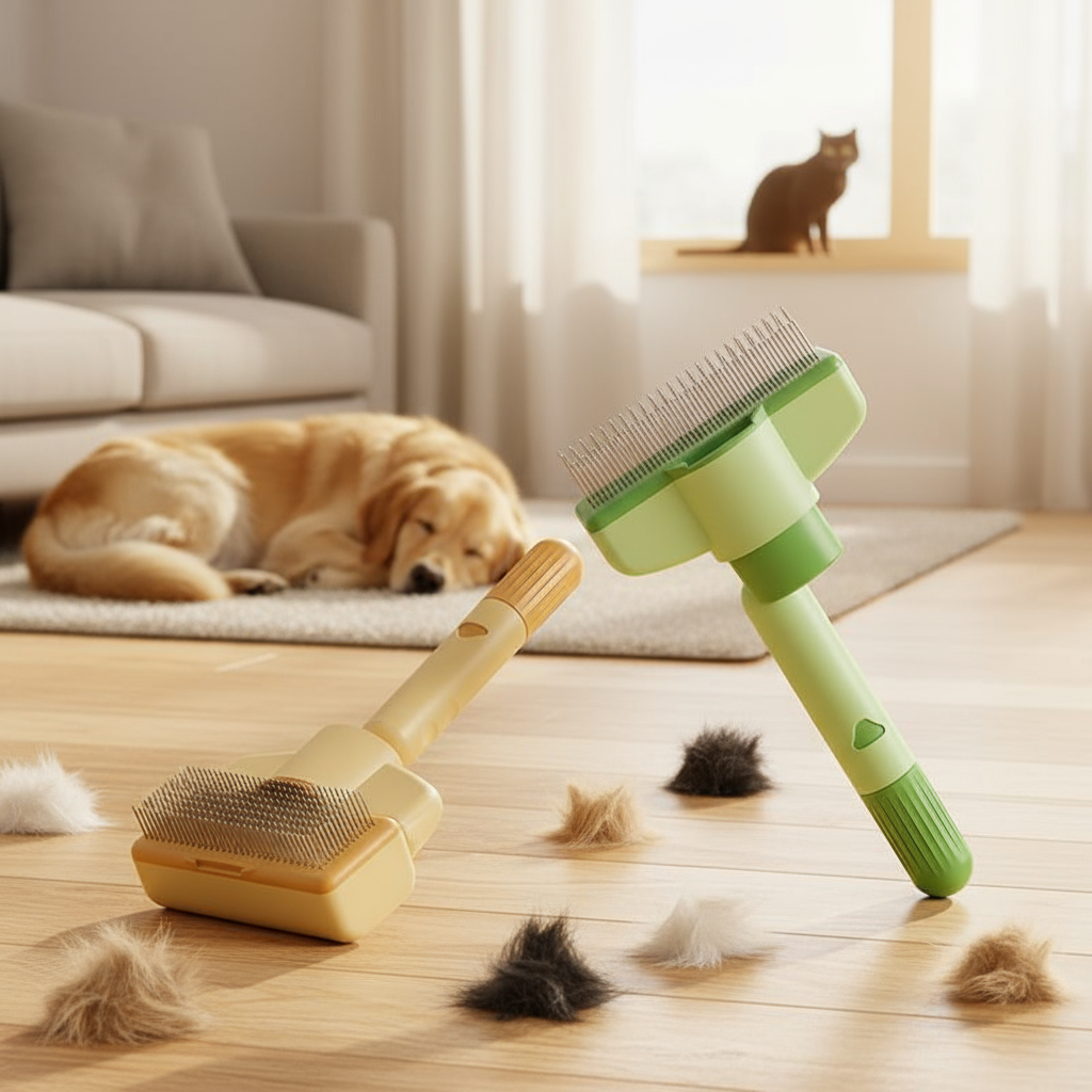 Pente PetGroom Pro em Aço Inoxidável para Gatos e Cães - Escova Anti-Emaranhado para Remoção de Pelos e Desfazer Nós