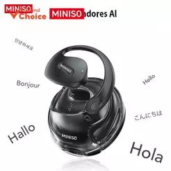Miniso X15 Pro Fones De Ouvido AI Inteligentes Em Tempo Real Tradução Bluetooth 5.4 Ows Esportivos Estéreo HiFi De Orelh